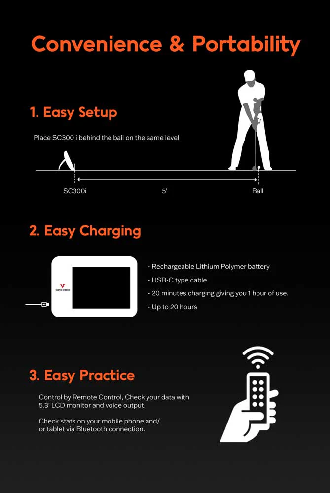 SWING CADDIE SC300i VOICE PORTABLE LAUNCH MONITOR - Image 9